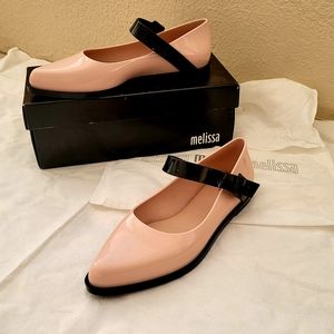 MELISSA Mary Jane Shoes Pink/Black NEW size 9